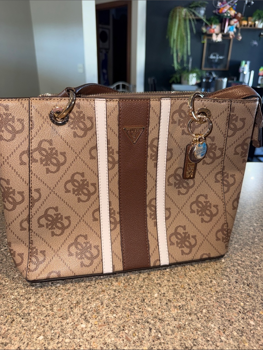 Guess Noelle Ii Monogram Tote Purse